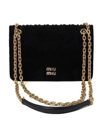 Matelasse Chain Velvet Cross Bag Black - MIU MIU - BALAAN 2