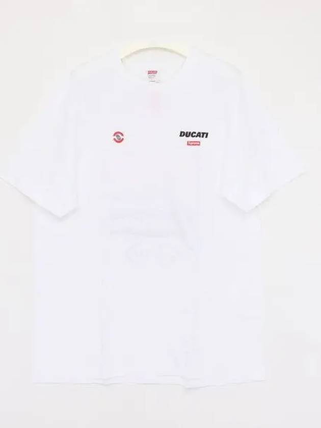 Ducati collaboration short sleeve men s t shirt SS24T47 WHITE 1040552 - SUPREME - BALAAN 1