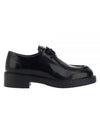 Triangle Logo Lace-Up Leather Derby Black - PRADA - BALAAN 2