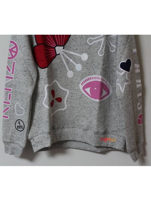 Gray Bokashi Flower Logo Printing Sweatshirt - KENZO - BALAAN 4