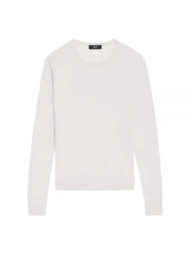 Regal Wool Crew Neck Knit Top New Ivory - THEORY - BALAAN 2