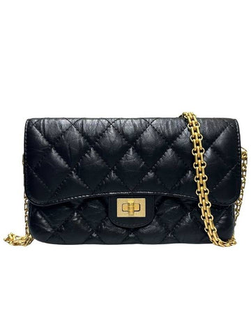 AP2215 Black 2 55 Vintage Double Phone Holder Bag - CHANEL - BALAAN 1