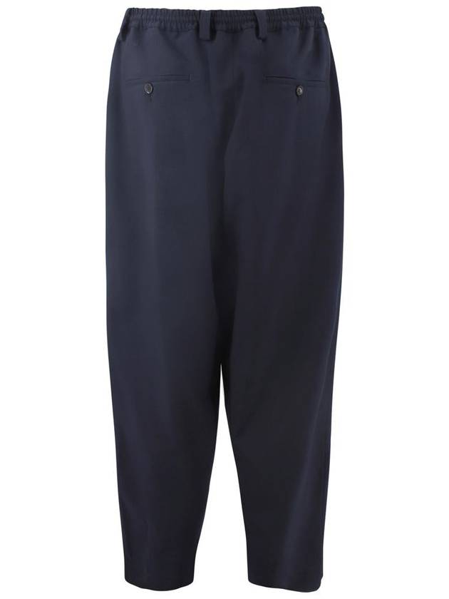 Wool Cotton Straight Pants Navy - MARNI - BALAAN 3