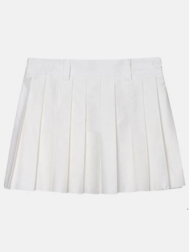 Mini Cotton Pleated Skirt White - MIU MIU - BALAAN 2