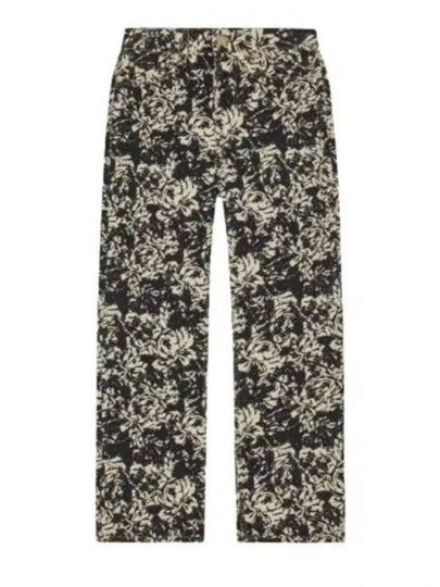 Floral Print VeGGie Cropped Straight Jeans - GANNI - BALAAN 2