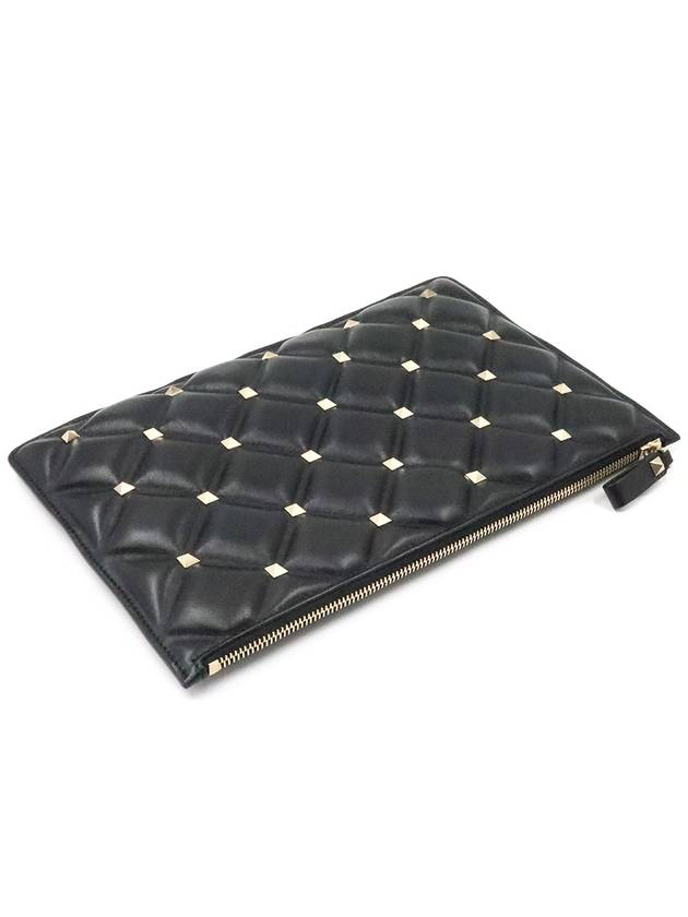 Women s Valentino TW2P0Q70NAP Black Gold Candy Stud Clutch gt Pouch Gangbuk used luxury goods - VALENTINO - BALAAN 6