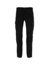 Stretch Satin Cargo Straight Pants Black - CP COMPANY - BALAAN 2