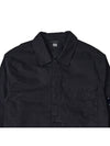 Lens Waffen Pocket Long Sleeve Shirt Black - CP COMPANY - BALAAN 4