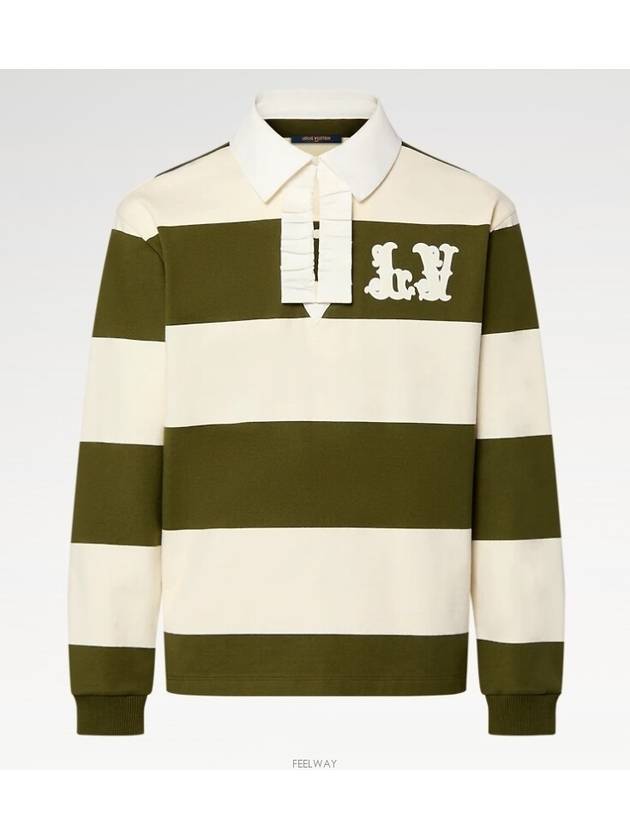 1AFWUB Long Sleeved Cotton Rugby Polo - LOUIS VUITTON - BALAAN 5