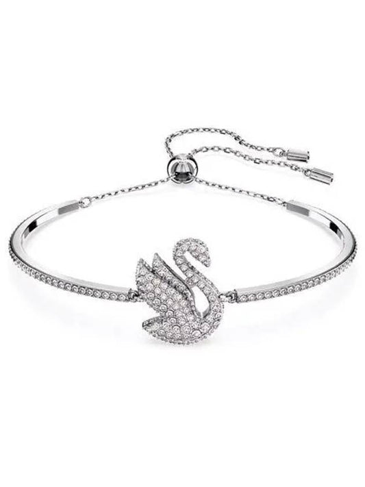 Iconic Swan Crystal Bangle Bracelet Silver - SWAROVSKI - BALAAN 2