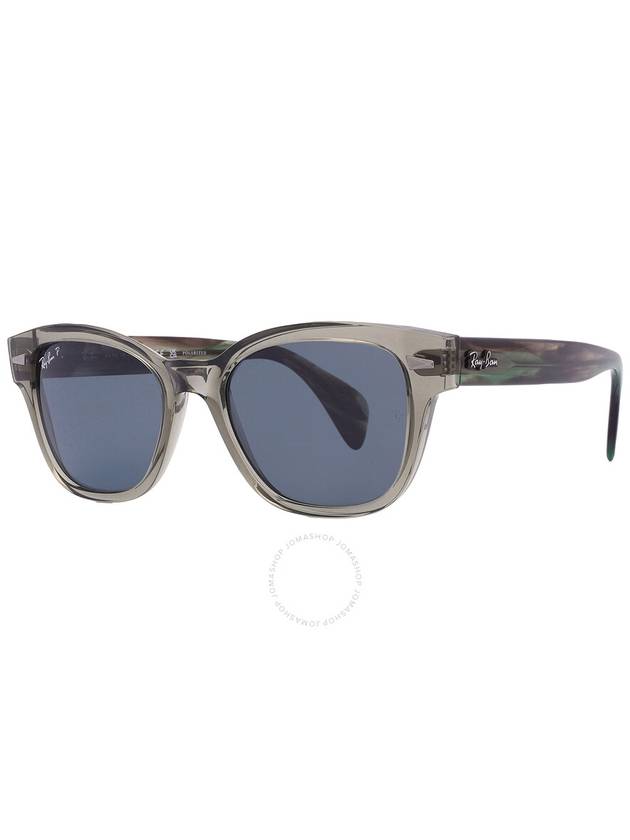 Ray Ban Polarized Dark Blue Square Unisex Sunglasses RB0880S 66353R 52 - RAY-BAN - BALAAN 3