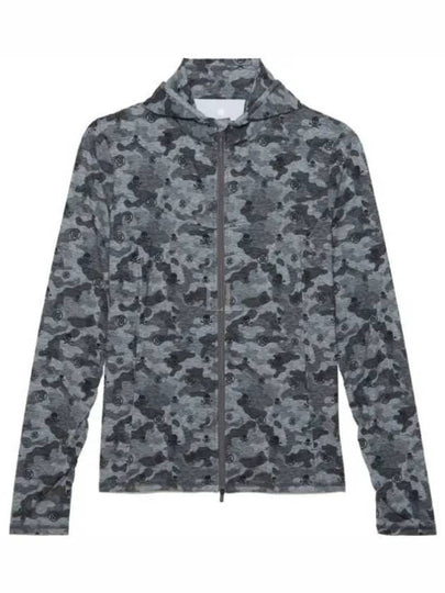 Icon Camo Print Full Hoodie Jacket Charcoal Heather Grey - G/FORE - BALAAN 2