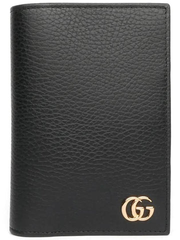 GG Marmont Black Women's Passport Wallet Black - GUCCI - BALAAN.