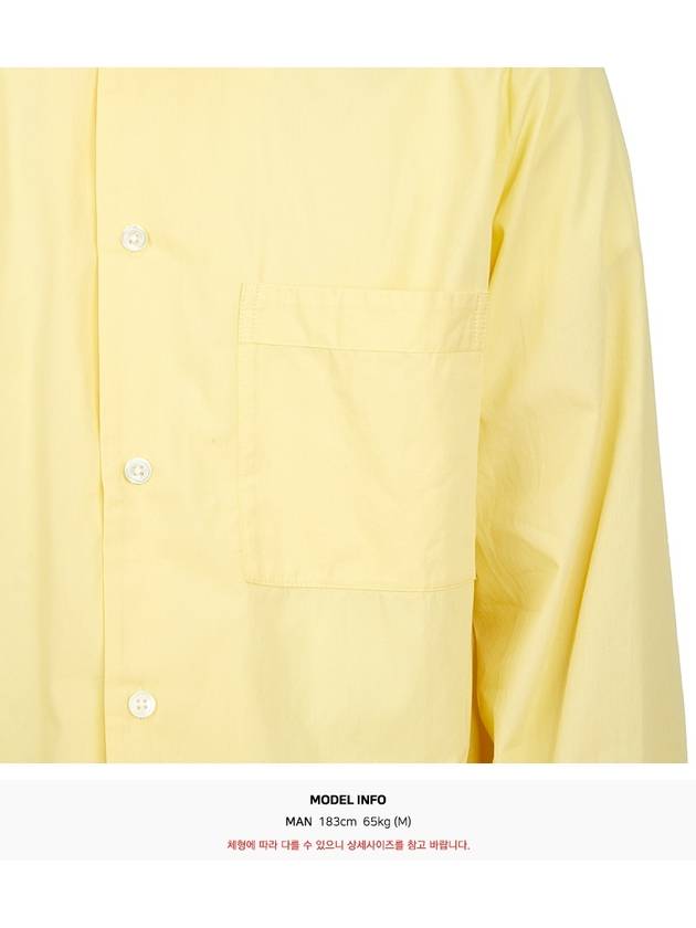 Poplin Pajamas Long Sleeve Shirt Lemonade - TEKLA - BALAAN 9