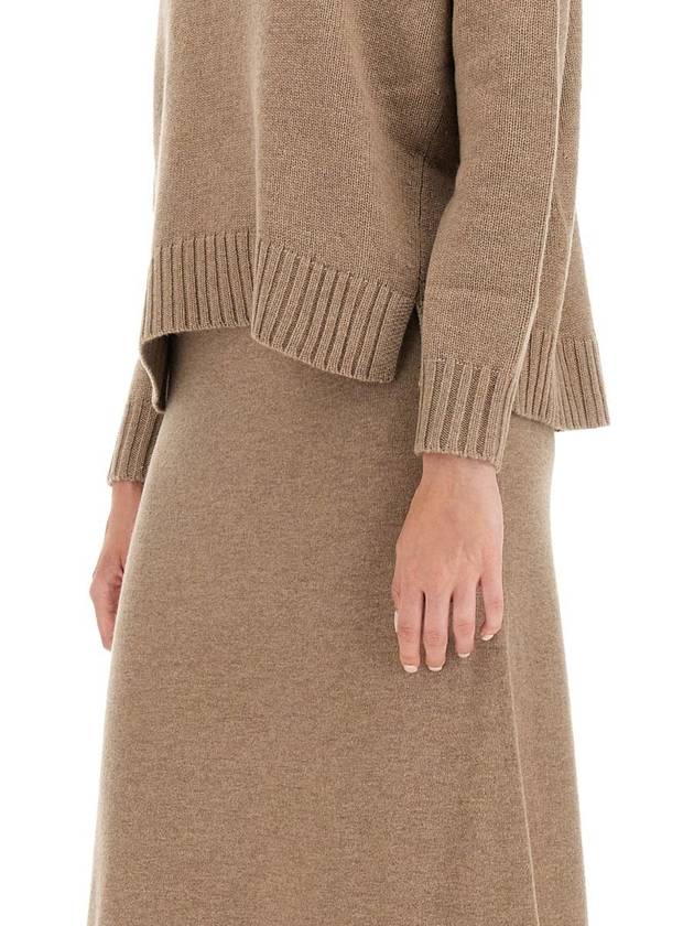 Women's GIANNA Wool Blend Turtleneck Dark Beige - MAX MARA - BALAAN 5