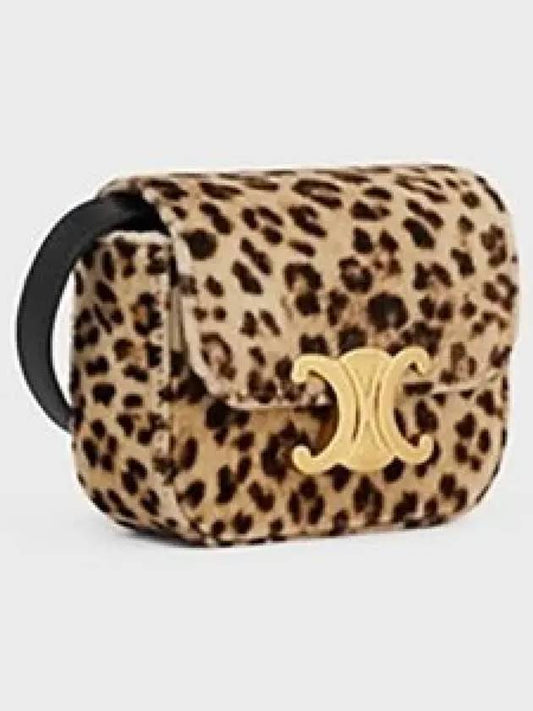 mini Claude leopard print velvet - CELINE - BALAAN 2