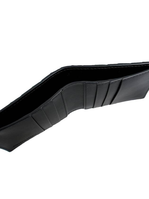 Intrecciato Slim Calfskin Leather Bi-Fold Wallet Black - BOTTEGA VENETA - BALAAN 8