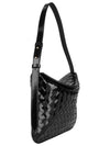 Intrecciato Flap Shoulder Bag Black - BOTTEGA VENETA - BALAAN 4