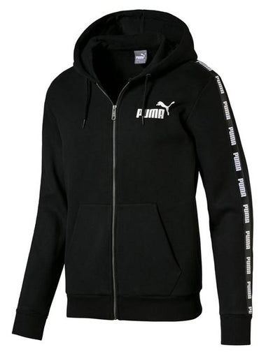 0185411603Sideline tape logo hooded zip jacketblack - PUMA - BALAAN 1