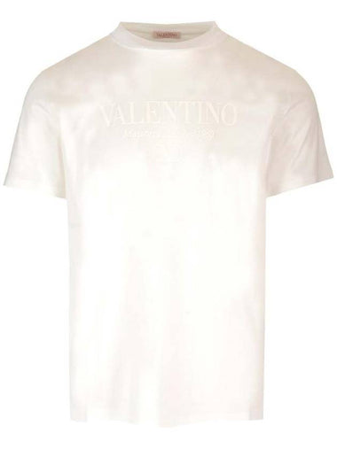 Logo print crew neck short sleeve t shirt white - VALENTINO - BALAAN 1