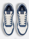 B27 Low Top Sneaker in White Smooth Calfskin Blue Denim Oblique Galaxy - DIOR - BALAAN 6