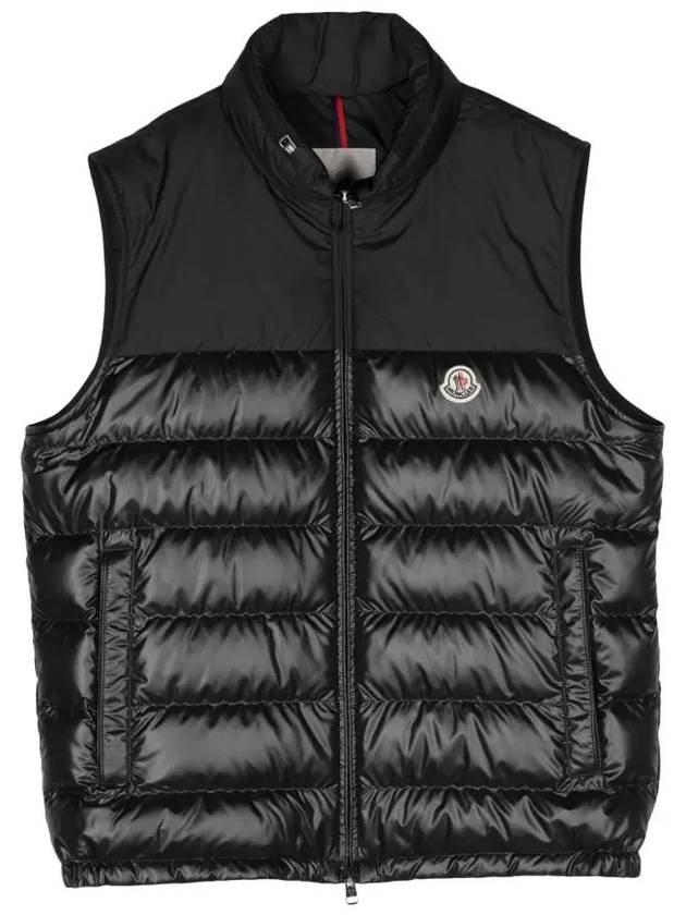 CERCES logo patch down vest black men s jacket 1A00058 595ZJ 999 - MONCLER - BALAAN 1