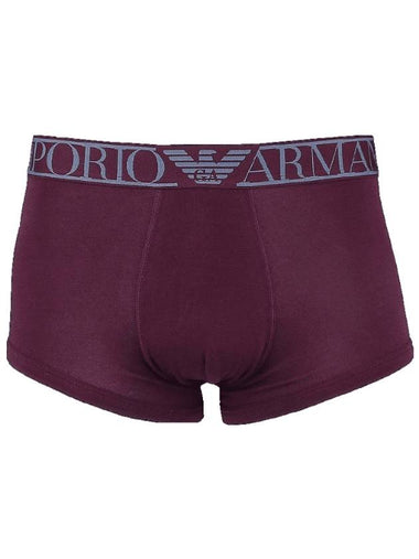 Men's Logo Band Stretch Boxer Trunk Briefs Burgundy - EMPORIO ARMANI - BALAAN 1