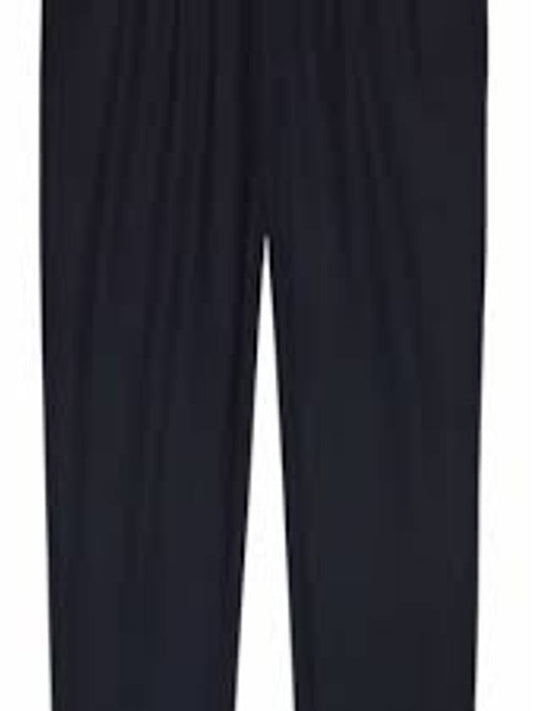 Men's Elastic Cotton Crop Straight Pants Black - AMI - BALAAN 2