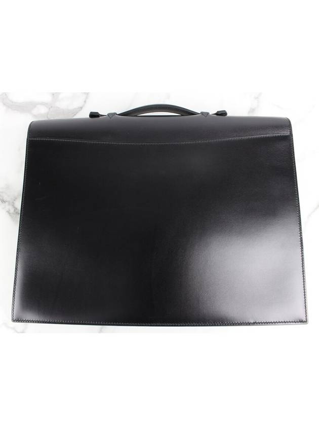 Sac A D peche Black Silver Calfskin Y Engraved 20 Year Old - HERMES - BALAAN 4