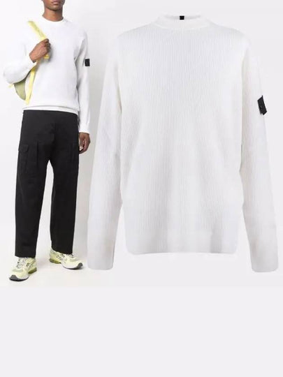 Shadow Project Wappen Patch Knit Top White - STONE ISLAND - BALAAN 2