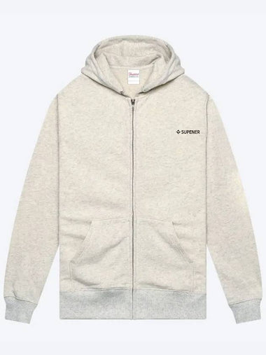 Kentis Basic Hooded Zip Up Oatmeal - SUPENER - BALAAN 1