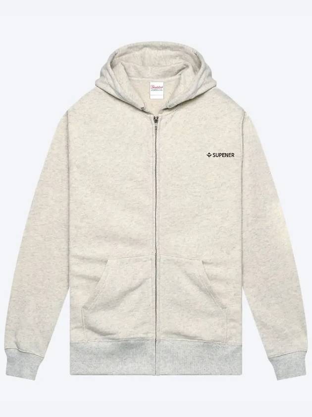 Kentis Basic Hooded Zip Up Oatmeal - SUPENER - BALAAN 3