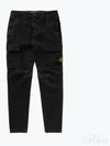 Compass Badge Cargo Straight Pants Black - STONE ISLAND - BALAAN 2