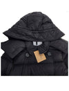 Women's Double Breasted Hooded Padded Black - BURBERRY - BALAAN 4