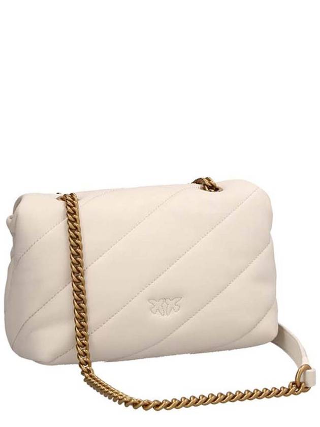 Women's Puff Maxi Quilted Mini Love Shoulder Bag White - PINKO - BALAAN 3