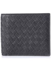 Intrecciato Weaving Half Wallet Dark Grey - BOTTEGA VENETA - BALAAN 2