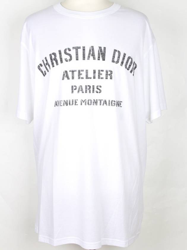 Atelier Short Sleeve T Shirt White XL - DIOR - BALAAN 1