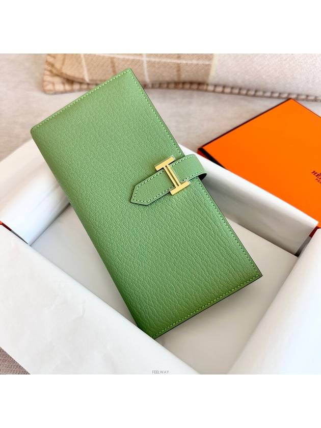 Vean long wallet VERT CRIQUET cricket gold plated - HERMES - BALAAN 2