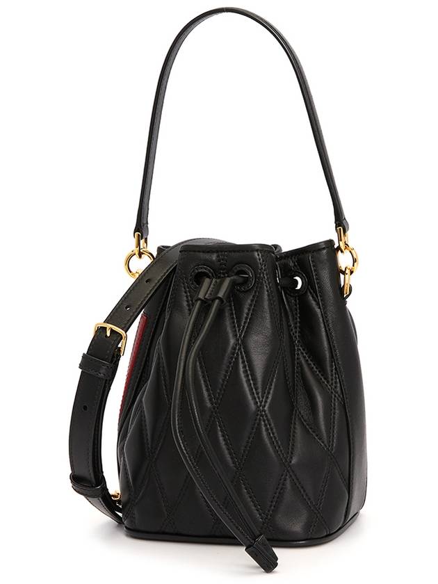 Donae Leather Bucket Bag Black - BALLY - BALAAN 3