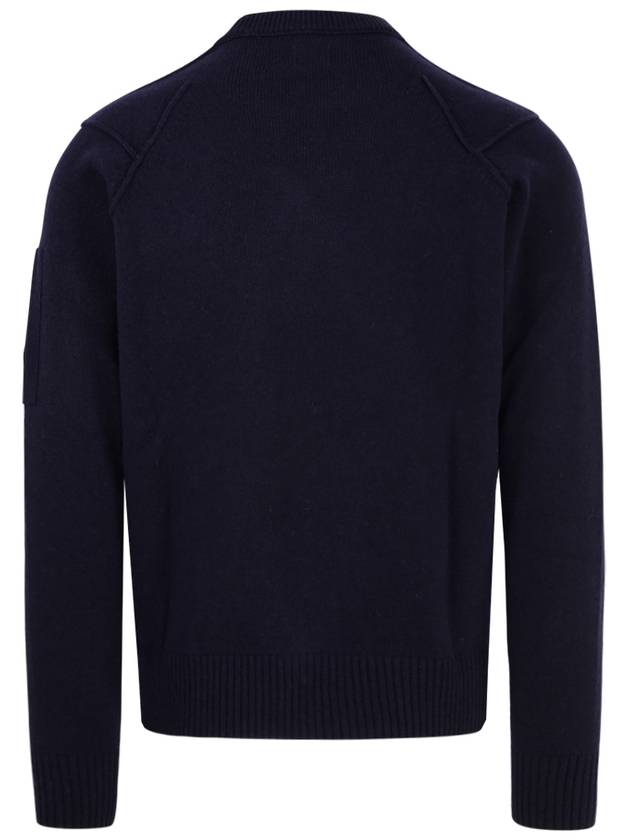 Lens Wappen Wool Blend Knit Top Navy - CP COMPANY - BALAAN 4