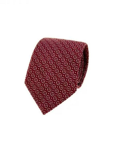 Men s Square Pattern Silk Tie Red 271027 - GIORGIO ARMANI - BALAAN 1