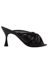 Drapy Leather Mule Heel Black - BALENCIAGA - BALAAN 2