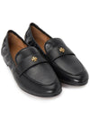 Ballet Double T Napa Leather Loafers Black - TORY BURCH - BALAAN 4