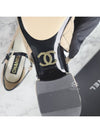 Mary Jane Suede Enamel Beige Black Strap Shoes 36 G39383 - CHANEL - BALAAN 10