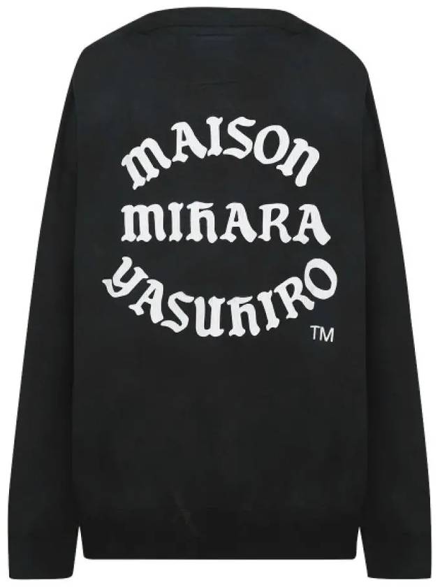 Logo Print Crew Neck Cotton Sweatshirt Black - MAISON MIHARA YASUHIRO - BALAAN 4