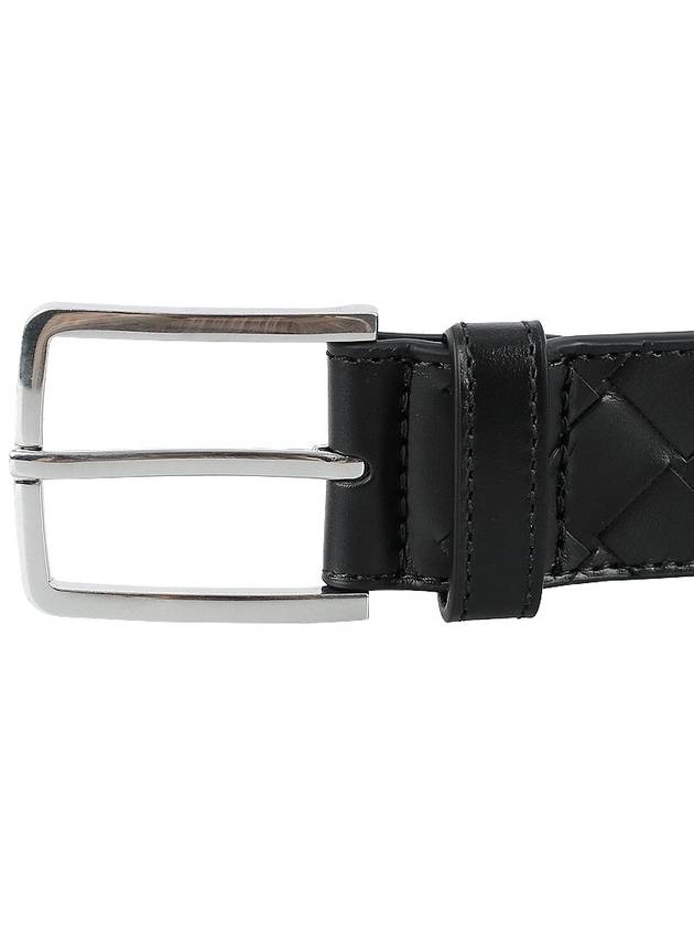 Intrecciato Belt Black - BOTTEGA VENETA - BALAAN 7