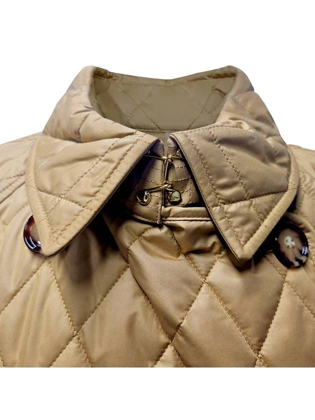 Tight Diamond Quilted Double Coat Beige - BURBERRY - BALAAN 7