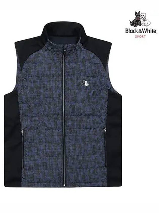 Camo print lightweight down vest 1000GDVA NAVY - BLACK&WHITE - BALAAN 1