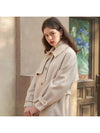 Women's Parisian Wool Trench Coat Ivory - LETTER FROM MOON - BALAAN 3