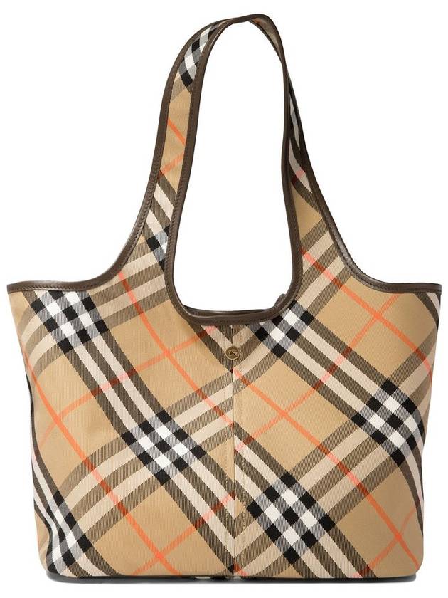 Check Small Tote Bag Sand - BURBERRY - BALAAN 2